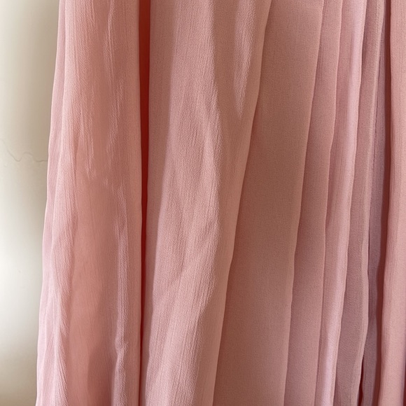 Pink floor length bridesmaid dress, zip back - Picture 4 of 8